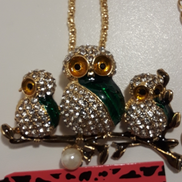 Betsey Johnson owl necklace brand new with tag - Picture 2 of 4